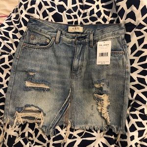 Free people denim skirt